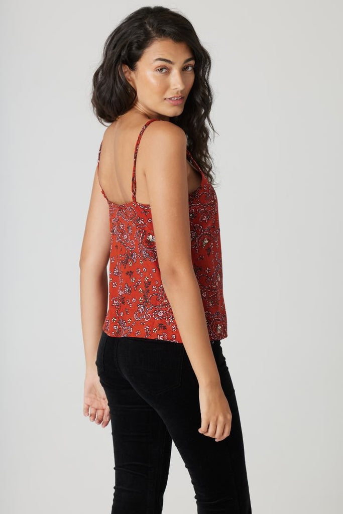 Baked Clay Floral Tank Top - MISRED