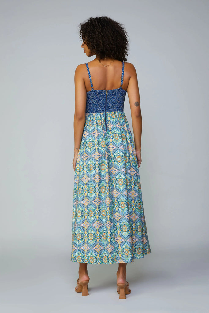 Contrast Quilted Maxi Dress {Current Air} - MISRED