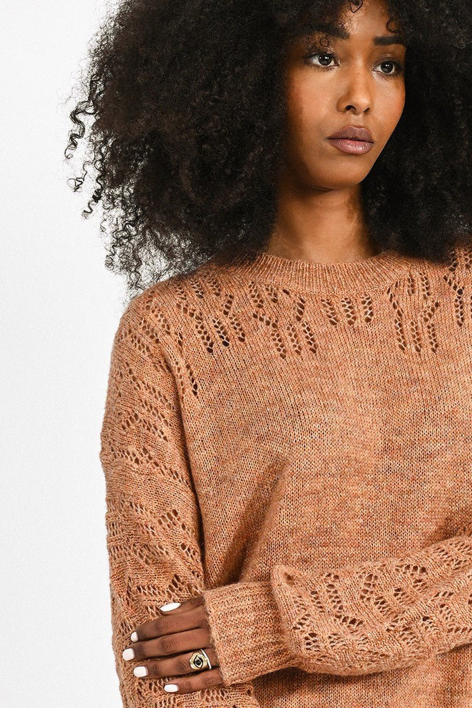 Cutout Knitted Sweater - MISRED