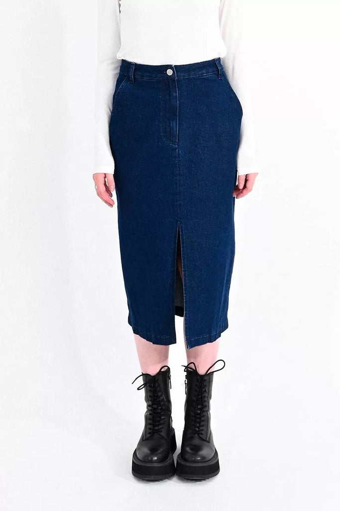 Denim Pencil Skirt - MISRED