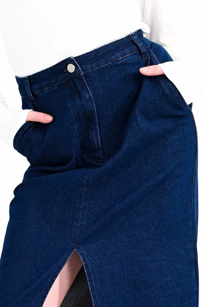 Denim Pencil Skirt - MISRED