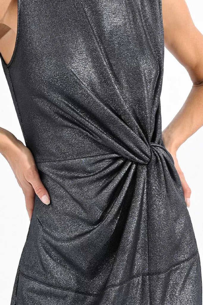 Grey Shimmery Mini Dress - MISRED