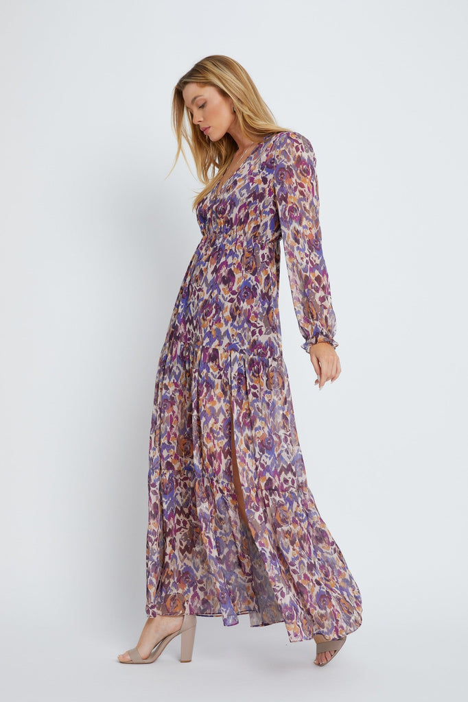 Paisley Slit Side Maxi Dress - MISRED