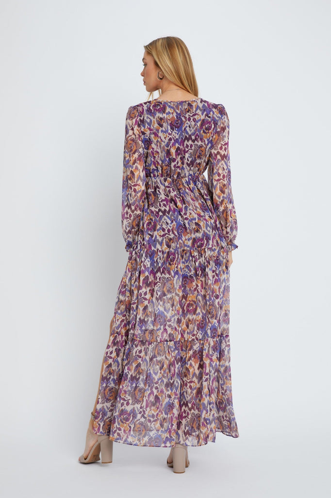 Paisley Slit Side Maxi Dress - MISRED