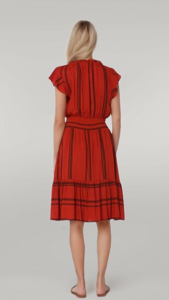 Shiri Red Stripe Dress {Velvet Heart} - MISRED