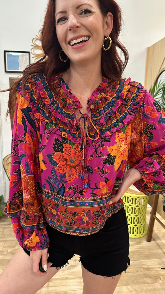 Tropical Tapestry Blouse {Farm Rio} - MISRED